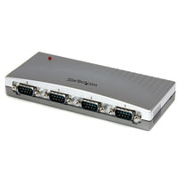 StarTech.com Hub Concentrador USB a 4 Puertos Serie RS232 - Ladrón Serie DB9 - Adaptador USB a Serie Hubs de interfaz 4