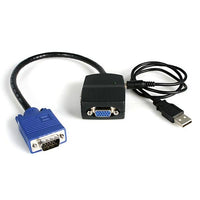 StarTech.com Duplicador Divisor de Vídeo VGA 2 puertos Compacto Alimentado por USB - Cable Splitter Divisores de vídeo 2