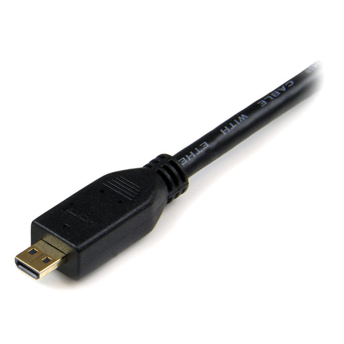 StarTech.com Cable de 3m Micro HDMI a HDMI con Ethernet - Vídeo de 4K a 30Hz - Cable Adaptador Conversor Micro HDMI Tipo