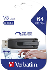 Verbatim V3 - Unidad USB 3.0 64 GB - Negro