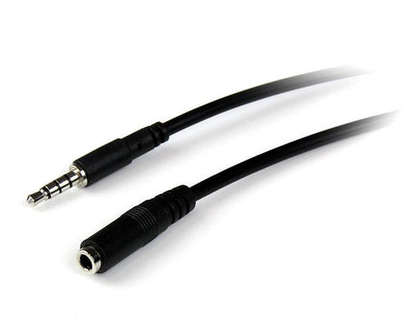 StarTech.com Cable de 2m de Extensión Alargador de Auriculares Headset Mini-Jack 3,5mm 4 pines Macho a Hembra Cable 2 m 3,5mm Macho 3,5mm