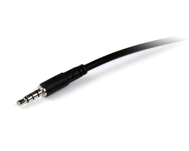 StarTech.com Cable de 2m de Extensión Alargador de Auriculares Headset Mini-Jack 3,5mm 4 pines Macho a Hembra Cable 2 m 3,5mm Macho 3,5mm