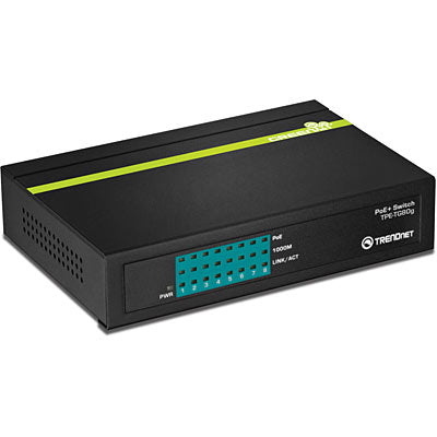 TRENDnet 8-Port Gigabit PoE+ Switch, 8 x Gigabit PoE+ Ports, 123W PoE Power Budget, 16 Gbps Switching Capacity, Desktop 