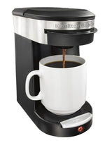 Hamilton Beach Personal Cup Cafetera de cápsulas, Negro, Blanco, 49970-MX
