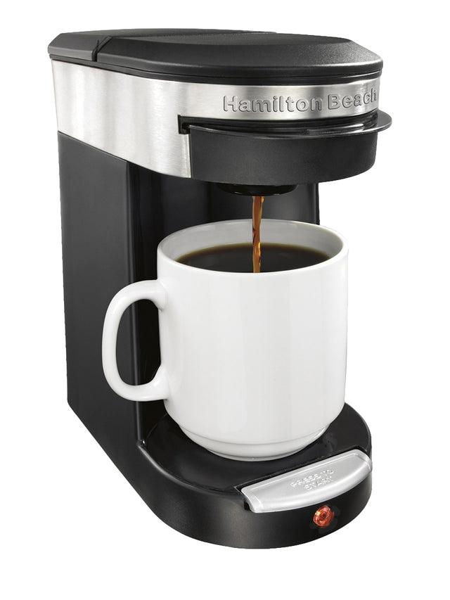 Hamilton Beach Personal Cup Cafetera de cápsulas, Negro, Blanco, 49970-MX