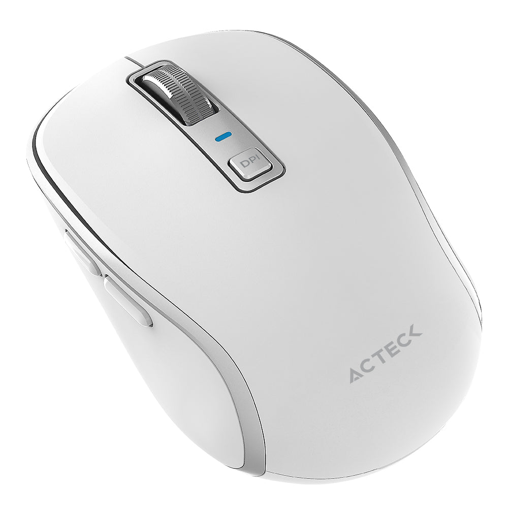 Acteck Optimize Trip Pro MI580 ratón Universal Diestro RF inalámbrico + bluetooth Óptico 1600 DPI, Blanco
