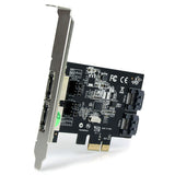 StarTech.com Tarjeta Adaptadora Controladora PCI Express PCIe 2 Puertos eSATA 2 Puertos SATA - SATA III - 6Gbps Tarjetas