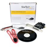 StarTech.com Tarjeta Adaptadora Controladora PCI Express PCIe 2 Puertos eSATA 2 Puertos SATA - SATA III - 6Gbps Tarjetas