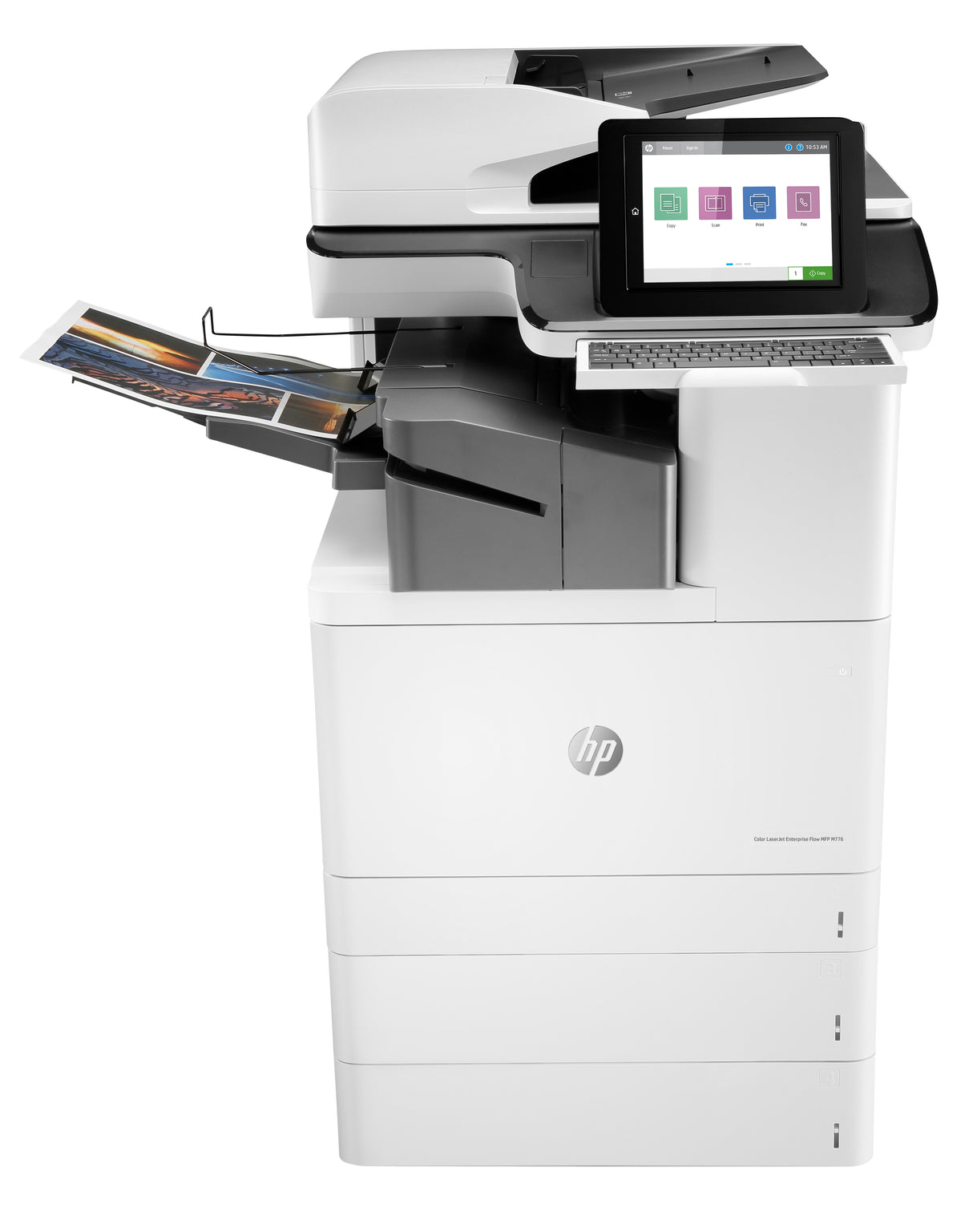 HP Color LaserJet Enterprise Flow LaserJet Enterprise Flow M776zs Inalámbrico Multifunction Color Impresora, Fotocopiadora, escáner; Dúplex Impresora Multifunción Laser WiFi Negro, Blanco