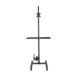 Tripp Lite DMCS1732S Estación de trabajo móvil con soporte para monitor - Para pantallas de 17" a 32", altura ajustable