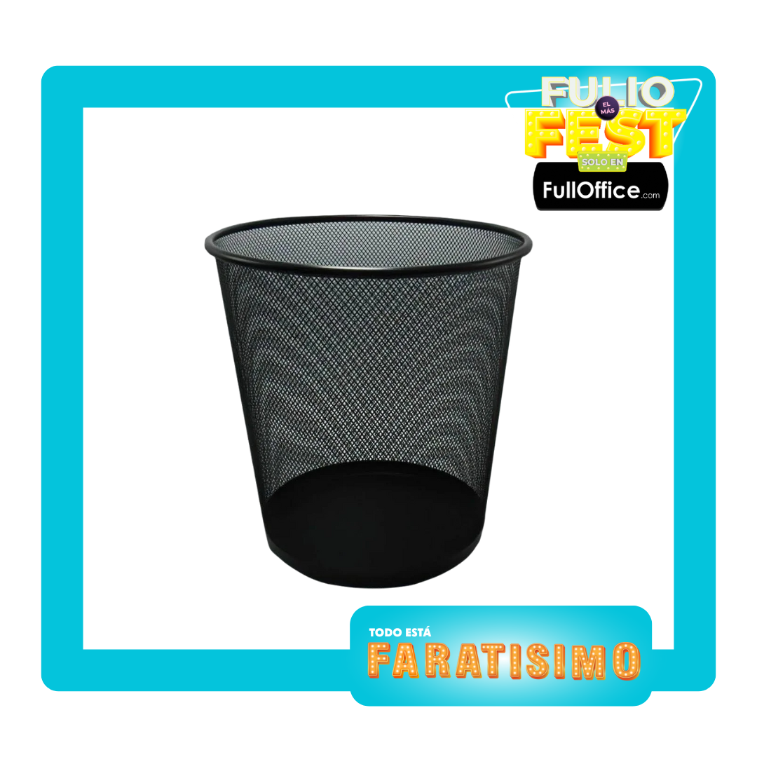 Cesto De Malla Nextep Redondo 16L Color Negro - Ne-165R