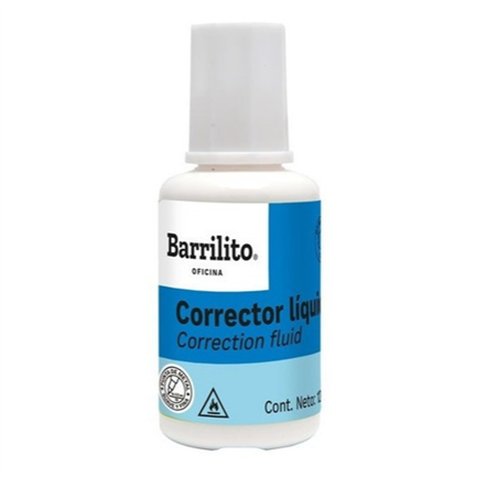 Corrector Líquido Barrilito Bote 12Ml 1 Pza - Cl12 FullOffice.com