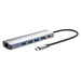 153959 - Manhattan Hub/dock USB-C, puertos (6): Ethernet, HDMI, 3x USB-A y USB-C, con Power Delivery (PD) 100 W- requiere cargado