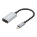 153973 - Manhattan Cable USB-C a HDMI, 4K@60Hz + USB 5 Gbps (USB 3.2 Gen1 / USB 3.0), 11 cm, macho a macho, negro/plata, 3 años de garantía Cable Derecho Derecho 0,11 m USB Tipo C