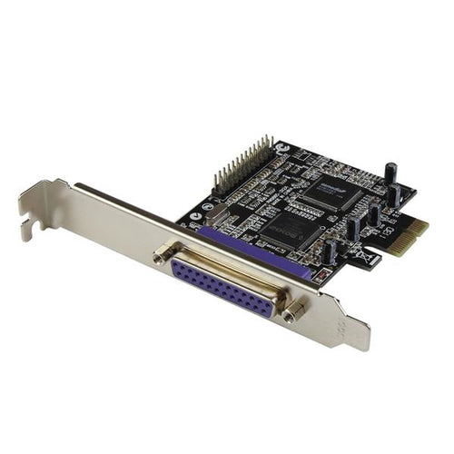 StarTech.com Adaptador Tarjeta PCI-Express PCIe Paralelo de 2 Puertos DB25 IEEE1284 - SPP EPP ECP Bracket Perfil Bajo Ta