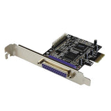 StarTech.com Adaptador Tarjeta PCI-Express PCIe Paralelo de 2 Puertos DB25 IEEE1284 - SPP EPP ECP Bracket Perfil Bajo Ta