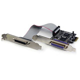 StarTech.com Adaptador Tarjeta PCI-Express PCIe Paralelo de 2 Puertos DB25 IEEE1284 - SPP EPP ECP Bracket Perfil Bajo Ta