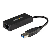 StarTech.com Adaptador Tarjeta de Red Externa USB 3.0 a Ethernet Gigabit - Conversor de Red NIC 10/100/1000 - Adaptador LAN Externo USB a RJ45 - se Ajusta a TAA tarjetas de red Alámbrico USB Ethernet 1