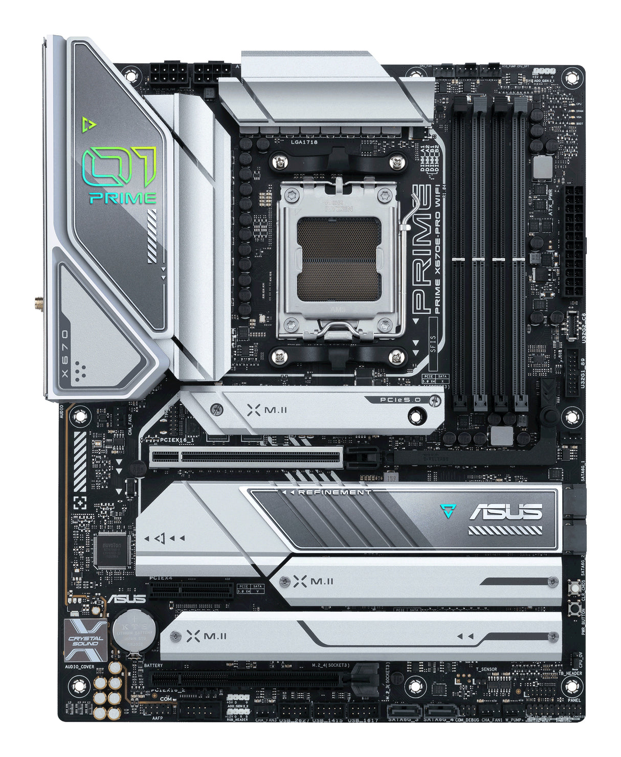 ASUS PRIME X670E-PRO WIFI placas base AMD Zócalo AM5 DDR5-SDRAM 4
