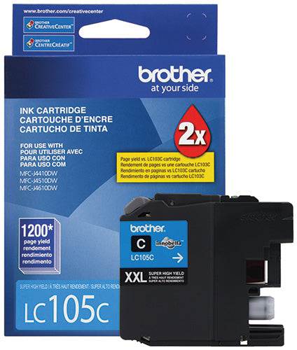 Brother LC105C Cartucho de Tinta Impresión por inyección de tinta MFC-J4510DW 1 pieza(s) Original