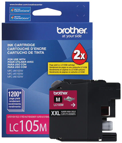 Brother LC105M Cartucho de Tinta Tinta a base de pigmentos Impresión por inyección de tinta MFC-J4510DW 1 pieza(s)