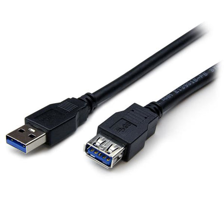 StarTech.com Cable 1,8m Extensión Alargador USB 3.0 SuperSpeed - Macho a Hembra USB A - Extensor - Negro Cable USB 3.2 Gen 1 (3.1 Gen 1) USB A USB A Macho/Macho