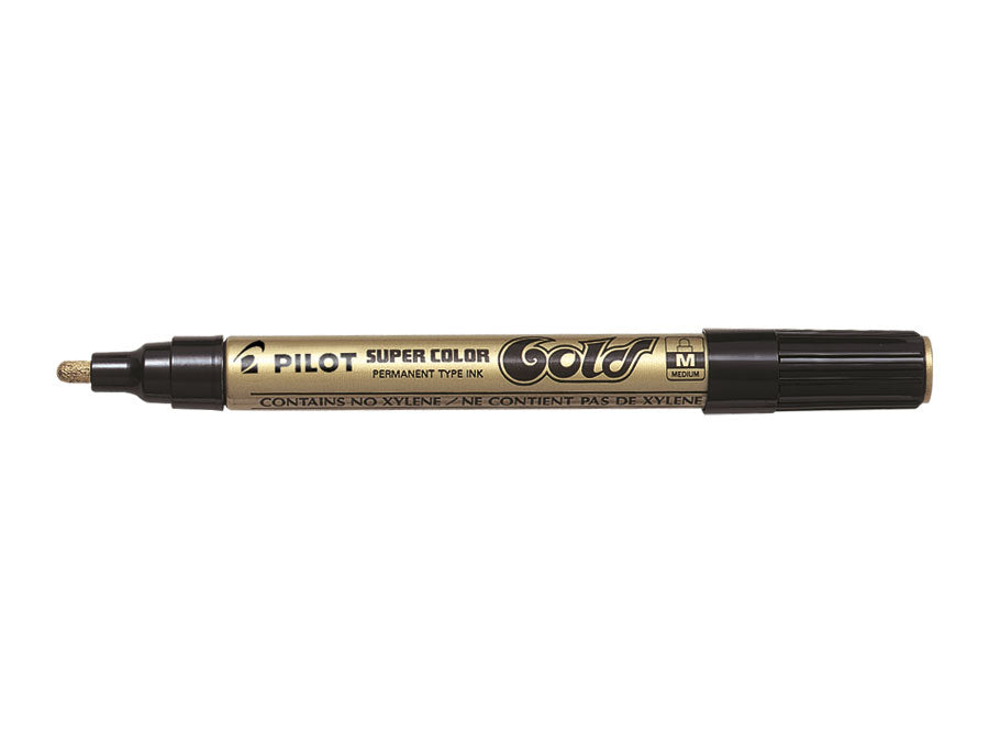 MARCADOR PILOT PERMANENTE SC-G-M DORADO C/12