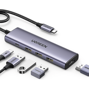 Ugreen Docking Station USB-C / 5 en 1 / HDMI 2.0 4K@30Hz 15596
