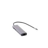 HUB USB-C (Docking Revodok) 6 en 1 | 3 Puertos USB-A 3.0 (5 Gbps) | USB-C PD 100W | HDMI 4K@30Hz | Entrada 1 RJ45 (Gigabit Ethernet) | Chip de Última Generación | Potente Disipación de Calor |  Caja de Aluminio.
