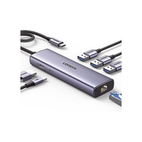 Ugreen 15598 hub de interfaz USB 3.2 Gen 1 (3.1 Gen 1) Type-C 5000 Mbit/s Plata