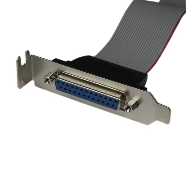StarTech.com Adaptador de 40cm Header Cabezal Bracket Paralelo Perfil Bajo DB25 a IDC26 Pines Placa Base Cable DB-25 25 pin D-Sub IDC 26 pin Motherboard Header Hembra Hembra