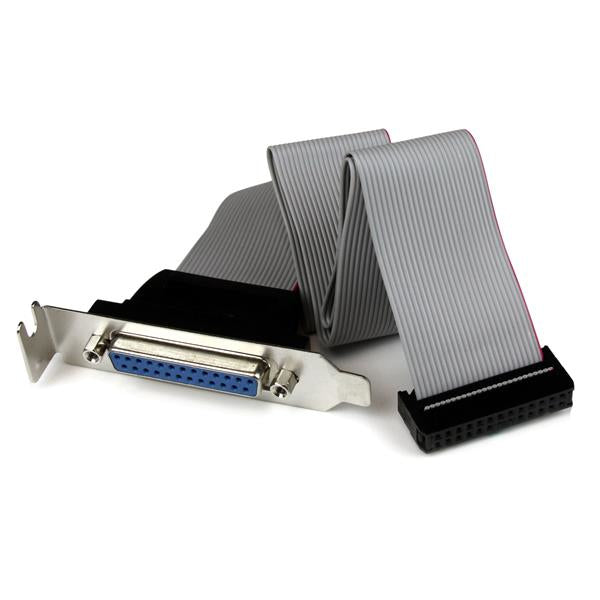 StarTech.com Adaptador de 40cm Header Cabezal Bracket Paralelo Perfil Bajo DB25 a IDC26 Pines Placa Base Cable DB-25 25 pin D-Sub IDC 26 pin Motherboard Header Hembra Hembra