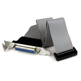 StarTech.com Adaptador de 40cm Header Cabezal Bracket Paralelo Perfil Bajo DB25 a IDC26 Pines Placa Base Cable DB-25 25 pin D-Sub IDC 26 pin Motherboard Header Hembra Hembra