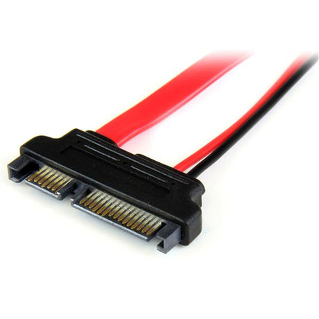 StarTech.com Adaptador Cable SATA 15cm Slimline Línea Delgada a SATA con Alimentación Corriente - Hembra a Macho Cables 
