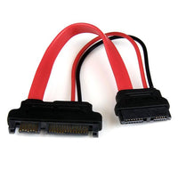 StarTech.com Adaptador Cable SATA 15cm Slimline Línea Delgada a SATA con Alimentación Corriente - Hembra a Macho Cables