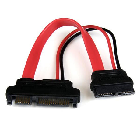 StarTech.com Adaptador Cable SATA 15cm Slimline Línea Delgada a SATA con Alimentación Corriente - Hembra a Macho Cables 