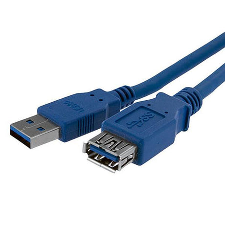 StarTech.com Cable 1m Extensión Alargador USB 3.0 SuperSpeed - Macho a Hembra USB A - Extensor - Azul Cable USB 3.2 Gen 1 (3.1 Gen 1) USB A USB A Macho