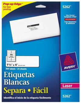 Etiqueta tecnología laser AVERY color bl