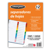 Acco P2458 divisor Naranja 12 pieza(s)