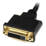 StarTech.com Adaptador de 20cm HDMI a DVI - DVI-D Hembra - HDMI Macho - Cable Conversor de Vídeo - Negro Adaptadores de 