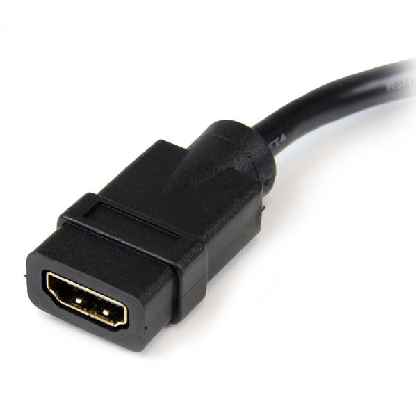 StarTech.com Adaptador de 20cm HDMI a DVI - DVI-D Macho - HDMI Hembra - Cable Conversor de Vídeo - Negro Cable Derecho Derecho Oro 0,203 m