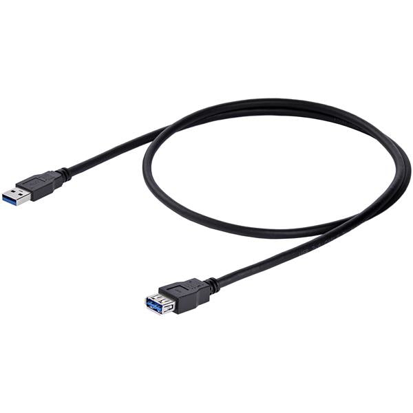 StarTech.com Cable 1m Extensión Alargador USB 3.0 SuperSpeed - Macho a Hembra USB A - Extensor - Negro Cable USB 3.2 Gen 1 (3.1 Gen 1) USB A USB A Macho