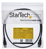 StarTech.com Cable 1m Extensión Alargador USB 3.0 SuperSpeed - Macho a Hembra USB A - Extensor - Negro Cable USB 3.2 Gen 1 (3.1 Gen 1) USB A USB A Macho