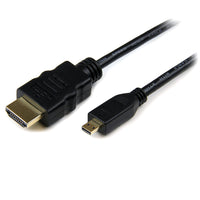 StarTech.com Cable de 3m Micro HDMI a HDMI con Ethernet - Vídeo de 4K a 30Hz - Cable Adaptador Conversor Micro HDMI Tipo