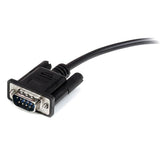 StarTech.com Cable 2m Extensión Directo Straight Through Serie Serial RS232 Vídeo EGA DB9 Macho a Hembra Cable Negro 2 m DB-9 DB-9