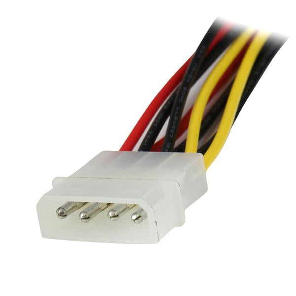 StarTech.com Adaptador Cable 30cm Divisor de 4 Pines LP4 a Doble SATA Cierre Seguridad Pestillo Latches Cable 0,304 m Molex (4-pin) 2 x SATA de 15 pines Macho