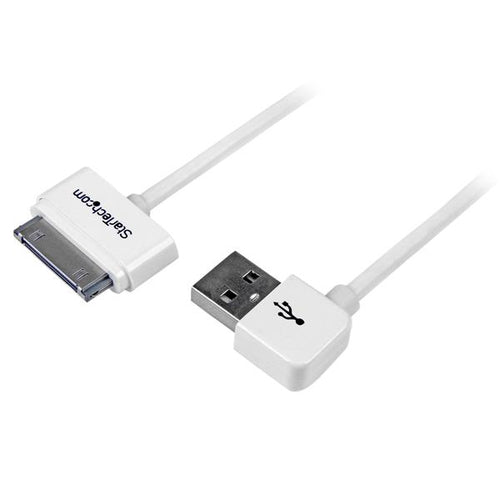 StarTech.com Cable Cargador 1m Conector Dock Connector de Apple 30 Pines a USB en Ángulo Izquierdo iPod iPhone iPad Cabl