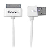 StarTech.com Cable Cargador 1m Conector Dock Connector de Apple 30 Pines a USB en Ángulo Izquierdo iPod iPhone iPad Cabl