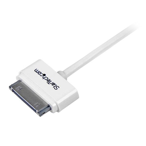 StarTech.com Cable Cargador 1m Conector Dock Connector de Apple 30 Pines a USB en Ángulo Izquierdo iPod iPhone iPad Cabl