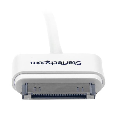 StarTech.com Cable Cargador 1m Conector Dock Connector de Apple 30 Pines a USB en Ángulo Izquierdo iPod iPhone iPad Cabl
